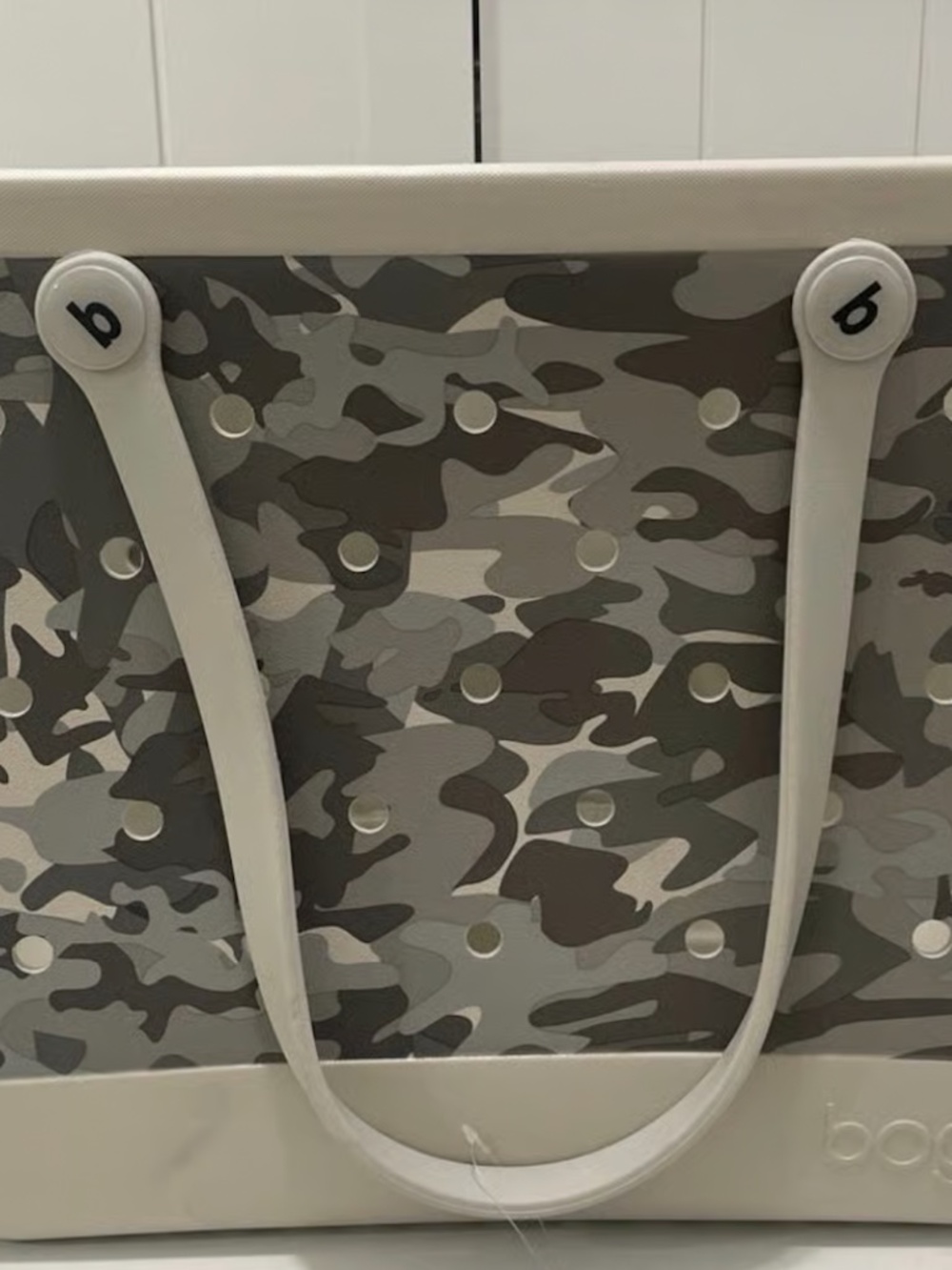 Grey Camo Bogg Bag